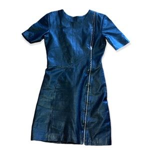 Beautiful Vintage Buttery Leather mini Dress